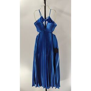 NWT Lulu's Vibrant Blue Pleated Dress